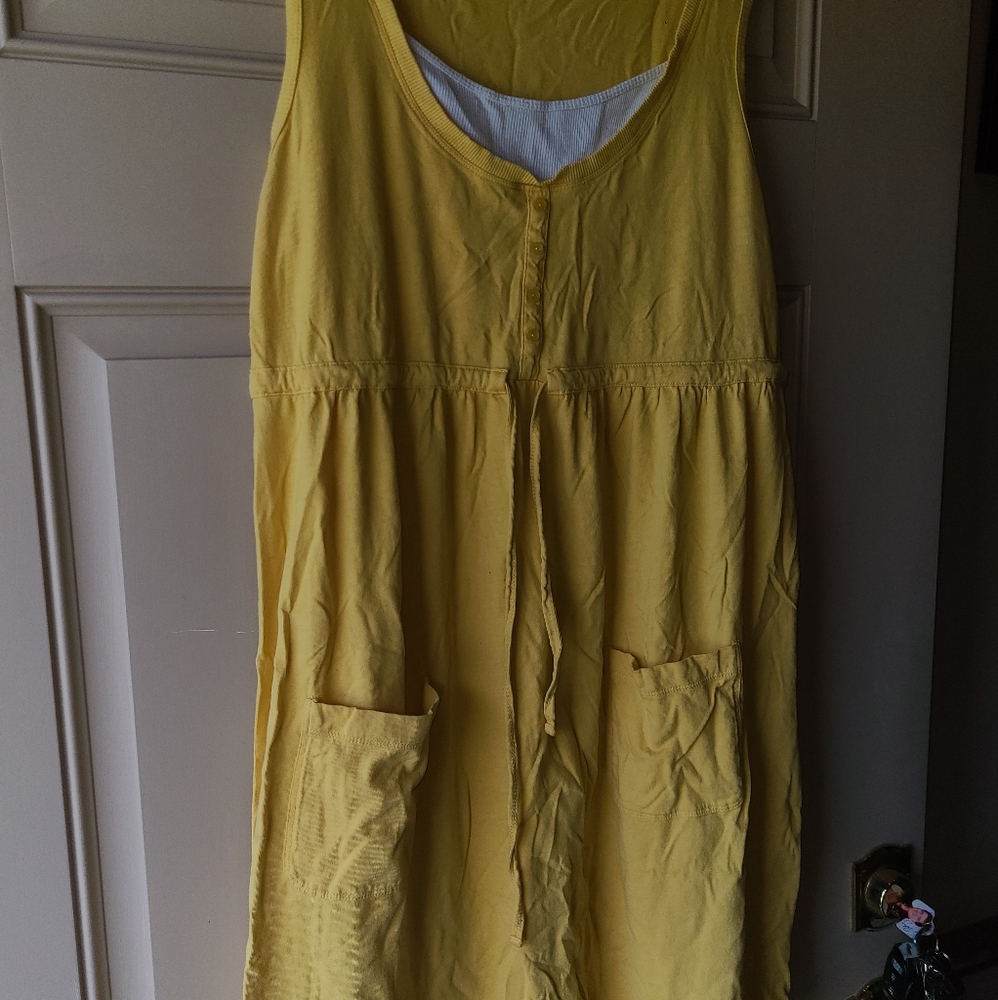 Style & Co Sport knit yellow sundress - large